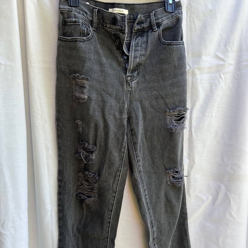 Pacsun High Rise Straight Black Jeans